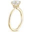 18K Yellow Gold Secret Halo 1.5mm Diamond Ring, smallside view