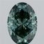 2.86 Ct. Fancy Vivid Green Oval Lab Grown Diamond