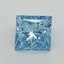 1.18 Ct. Fancy Vivid Blue Princess Lab Grown Diamond