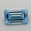 0.58 Ct. Fancy Intense Blue Emerald Lab Grown Diamond