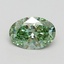 2.01 Ct. Fancy Vivid Green Oval Lab Grown Diamond