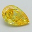 2.15 Ct. Fancy Vivid Yellow Pear Lab Grown Diamond