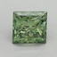 1.1 Ct. Fancy Vivid Pacific Green Princess Lab Grown Diamond