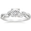 Platinum Budding Willow Solitaire Ring, smalltop view