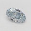 1.10 Ct. Fancy Intense  Blue Oval Lab Grown Diamond