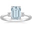 Platinum Petite Selene Three Stone Diamond Ring (1/10 ct. tw.), smalltop view