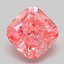 2.03 Ct. Fancy Vivid Pink Cushion Lab Grown Diamond
