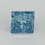 4.01 Ct. Fancy Vivid Blue Princess Lab Grown Diamond