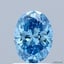 0.83 Ct. Fancy Vivid  Blue Oval Lab Grown Diamond