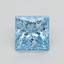 0.83 Ct. Fancy Vivid Blue Princess Lab Grown Diamond