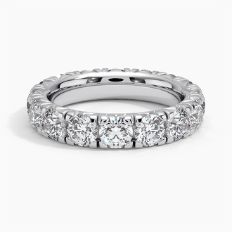 French Pavé Eternity Diamond Ring (3 1/2 ct. tw.) - Brilliant Earth