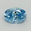 1.59 Ct. Fancy Vivid Blue Oval Lab Grown Diamond