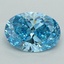 3.10 Ct. Fancy Vivid  Blue Oval Lab Grown Diamond