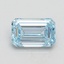 1.01 Ct. Fancy Inense Blue Emerald Lab Grown Diamond