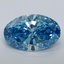 3.57 Ct. Fancy Vivid Blue Oval Lab Grown Diamond