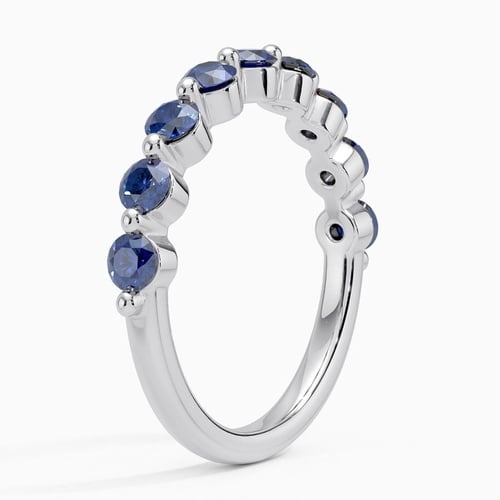 指輪・リング MORELLATO 1714#14 ANELLO 1PONT SAPPHIRE RING Monaco Sapphire Ring in 18K White Gold | Brilliant Earth