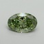 2.10 Ct. Fancy Vivid Green Oval Lab Grown Diamond
