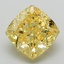 2.87 Ct. Fancy Intense Yellow Cushion Lab Grown Diamond