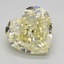 3.14 Ct. Fancy Light Yellow Heart Lab Grown Diamond
