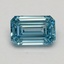 0.75 Ct. Fancy Vivid Blue Emerald Lab Grown Diamond