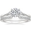 18K White Gold Trillion Three Stone Diamond Ring with Luxe Sia Diamond Open Ring (1/5 ct. tw.)