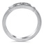 Brushed Princess Diamond Wedding Ring, smallside view
