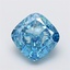 3.03 Ct. Fancy Vivid Blue Cushion Lab Grown Diamond