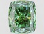 1.09 Ct. Fancy Vivid Green Cushion Lab Grown Diamond