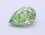 1.00 Ct. Fancy Vivid  Green Pear Lab Grown Diamond