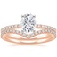 14KR Moissanite Ballad Diamond Ring (1/8 ct. tw.) with Flair Diamond Ring (1/6 ct. tw.), smalltop view