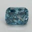 1.50 Ct. Fancy Vivid Blue Cushion Lab Grown Diamond