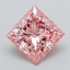 3.09 Ct. Fancy Vivid Pink Princess Lab Grown Diamond