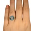 The Okalani Ring, smallzoomed in top view on a hand