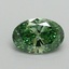 0.63 Ct. Fancy Vivid Pacific Green Oval Lab Grown Diamond