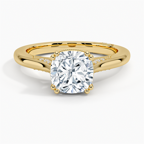 Cathedral Shoulder Bead Prong Diamond Setting