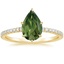 18K Yellow Gold Viviana Three-Quarter Coverage Diamond Ring, smalltop view