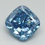 10.64 Ct. Fancy Vivid Blue Cushion Lab Grown Diamond