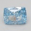 3.04 Ct. Fancy Vivid Blue Cushion Lab Grown Diamond