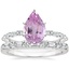 18K White Gold Dominique Diamond Ring (1/3 ct. tw.) with Leona Diamond Ring (1/3 ct. tw.)