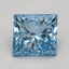 2.00 Ct. Fancy Vivid Blue Princess Lab Grown Diamond