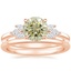 14K Rose Gold Stella Diamond Ring with Petite Comfort Fit Wedding Ring