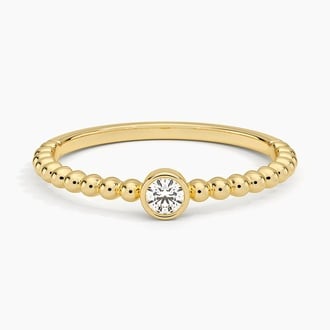 Lab Diamond Bubble Solitaire Ring
