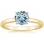 18K Yellow Gold Comfort Fit 2mm Solitaire Ring, smalltop view