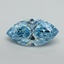 10.55 Ct. Fancy Vivid Blue Marquise Lab Grown Diamond