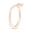 14K Rose Gold Abelia Diamond Ring, smallside view