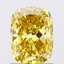 1.02 Ct. Fancy Vivid Yellow Cushion Lab Grown Diamond