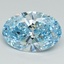 4.11 Ct. Fancy Vivid Blue Oval Lab Grown Diamond