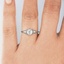 The Valentina Ring, smalltop view on a hand
