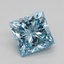 0.63 Ct. Fancy Vivid Blue Princess Lab Grown Diamond