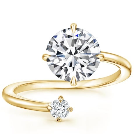 18K Yellow Gold Alma Toi et Moi Diamond Ring
